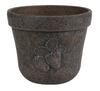7" Cota Strawberry Pot Ivory Embossed Indoor Outdoor Planter
