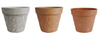 14" Perilla Round Pot White 3D Embossed Flower Planter