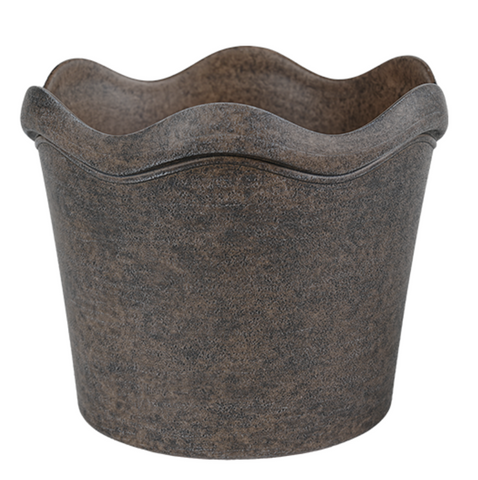 10" Qirui Pot Dark Brown Vintage Indoor Outdoor Planter
