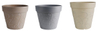 14" Perilla Round Pot White 3D Embossed Flower Planter