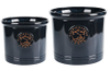 14.8" Clorie Garden Cylinder Pot Dark Black Indoor Outdoor Decorative Planter
