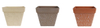 10" Perilla Square Pot Red 3D Embossed Flower Planter