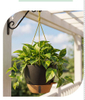 12" Anbo Round Hanging Pot White Indoor Outdoor Planter
