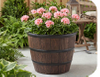 wooden Barrel planter