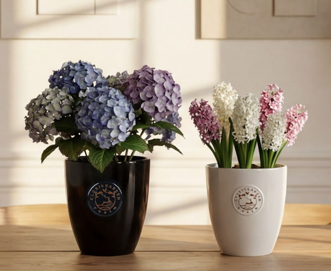 12" Clorie Garden Bullet Pot White Indoor Outdoor Decorative Planter