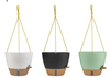 12" Anbo Round Hanging Pot White Indoor Outdoor Planter