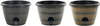 Chevron Selfwatering Barrel Imitation Wooden Barrel Self-Watering Multi-Size Round Planter