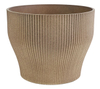 Heyue Round Pot 218 Natural Waist Vertical Texture Planter