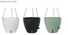 12" Anbo Round Hanging Pot White Indoor Outdoor Planter