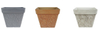 10" Perilla Square Pot Red 3D Embossed Flower Planter